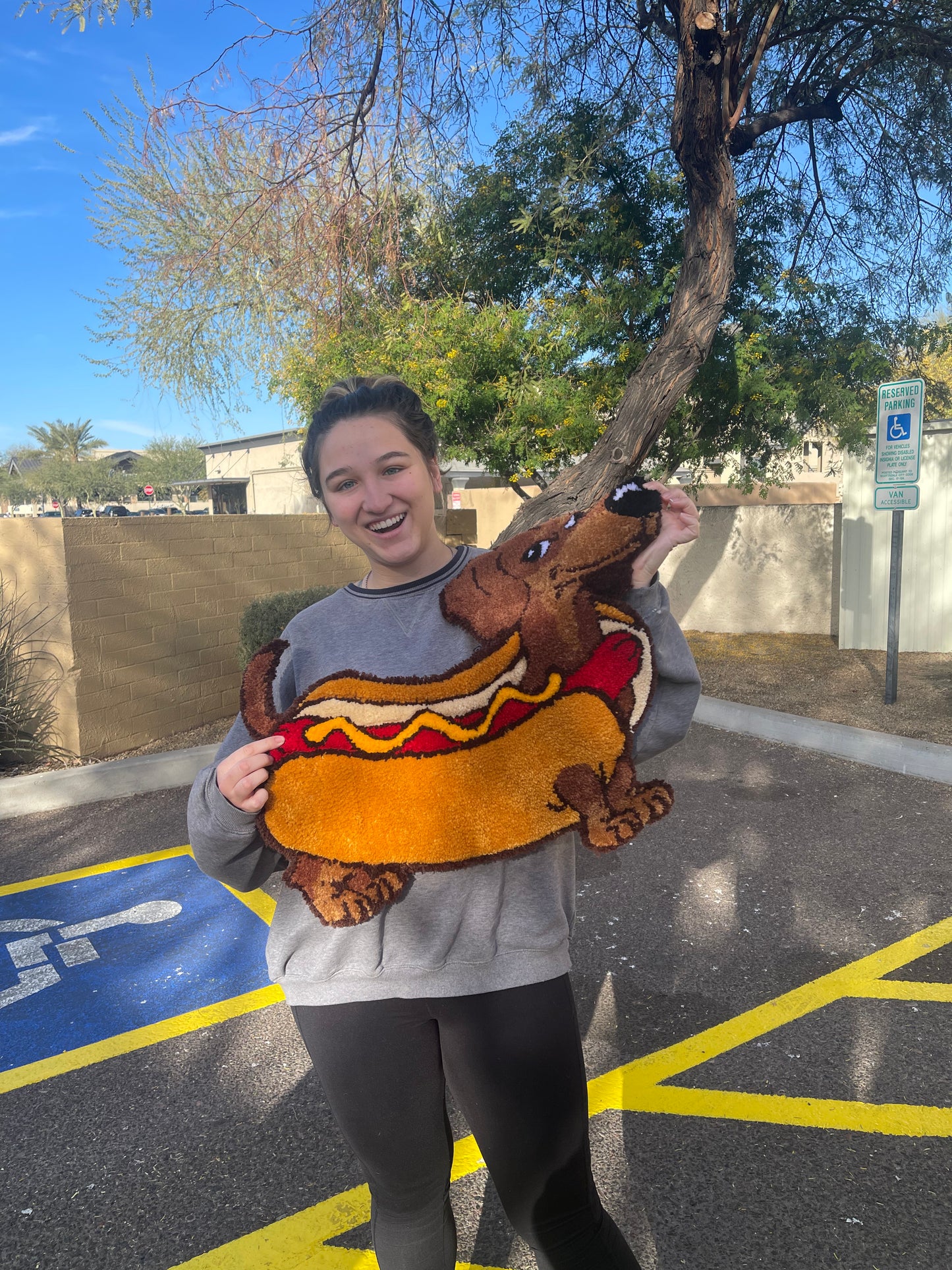 Hot Dog Dachshund Rug