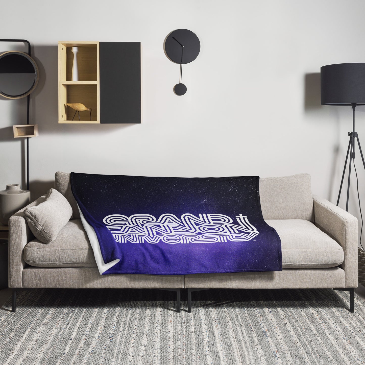 GCU Three Lined Cross Throw Blanket - Galaxy