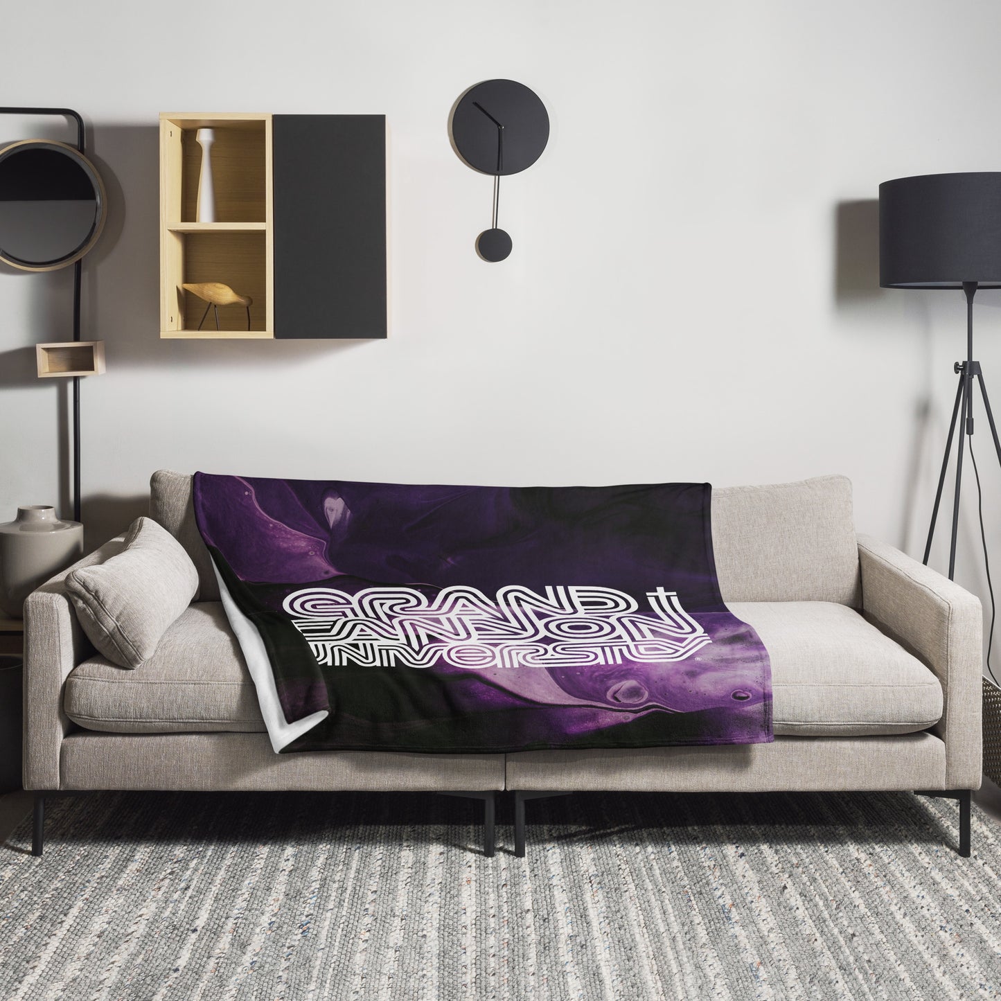 GCU Three Lined Cross Throw Blanket - Oil