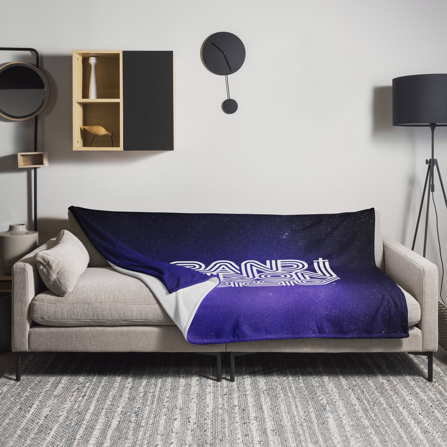 GCU Three Lined Cross Throw Blanket - Galaxy