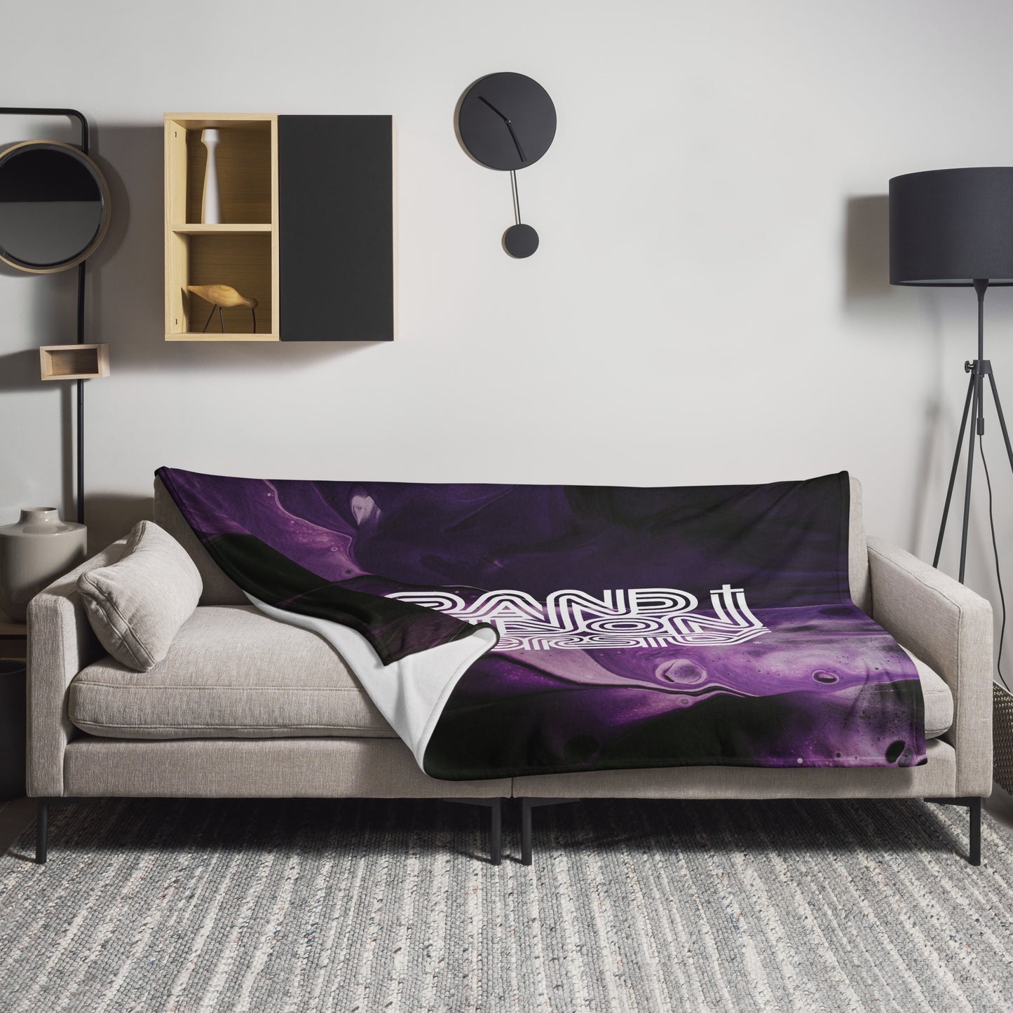 GCU Three Lined Cross Throw Blanket - Oil