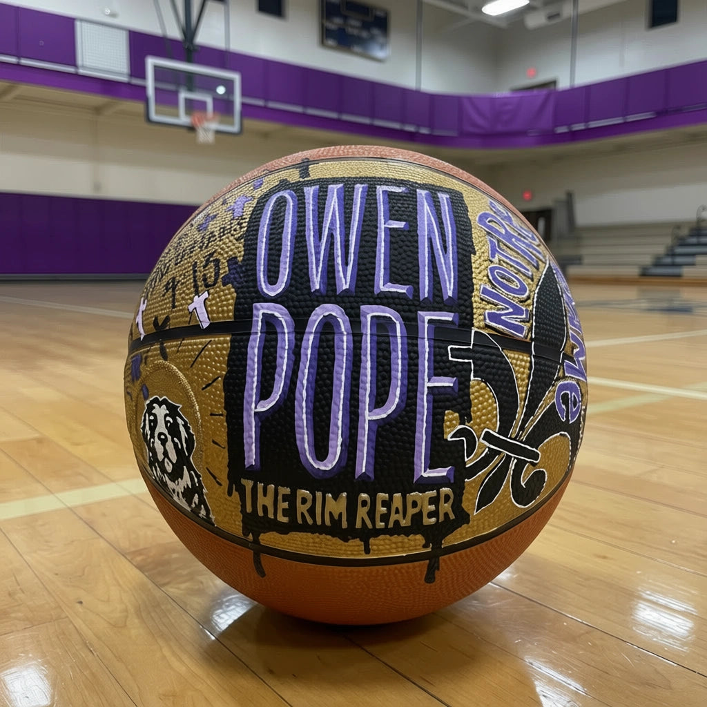 Custom Hand-painted Basketball